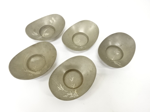 図変わり　茶托　5客揃